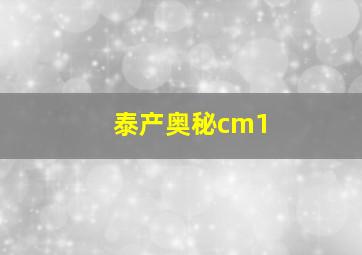 泰产奥秘cm1