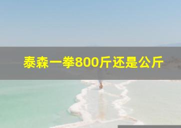 泰森一拳800斤还是公斤