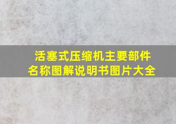 活塞式压缩机主要部件名称图解说明书图片大全