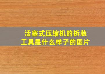 活塞式压缩机的拆装工具是什么样子的图片