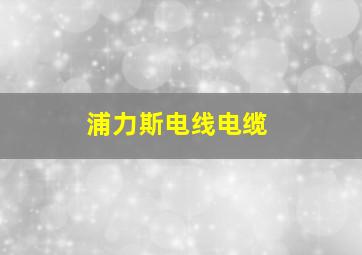 浦力斯电线电缆