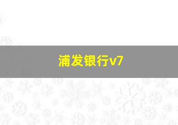 浦发银行v7