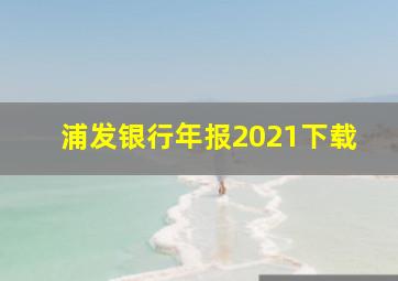 浦发银行年报2021下载