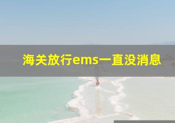 海关放行ems一直没消息