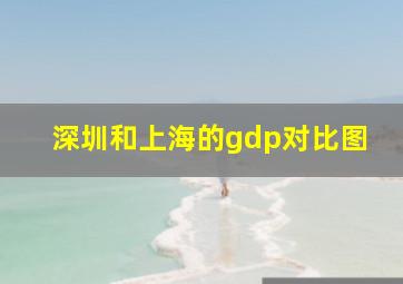 深圳和上海的gdp对比图