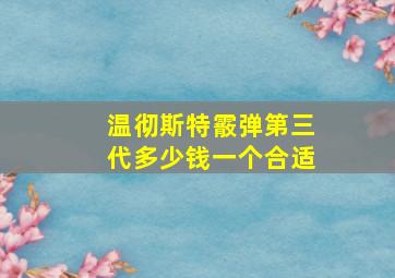 温彻斯特霰弹第三代多少钱一个合适