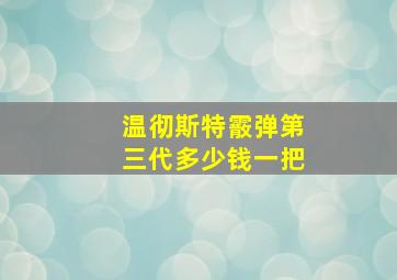 温彻斯特霰弹第三代多少钱一把