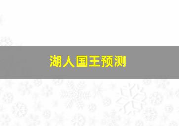 湖人国王预测