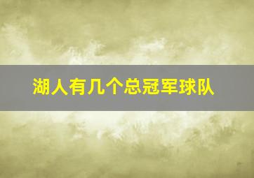 湖人有几个总冠军球队