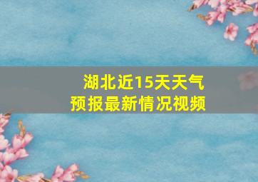 湖北近15天天气预报最新情况视频