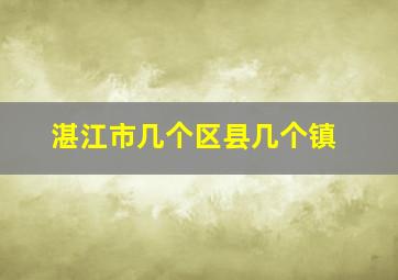 湛江市几个区县几个镇