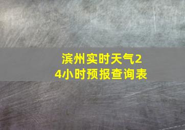 滨州实时天气24小时预报查询表