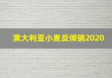 澳大利亚小麦反倾销2020