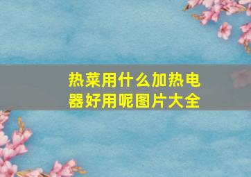 热菜用什么加热电器好用呢图片大全