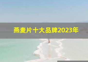 燕麦片十大品牌2023年