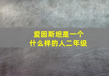 爱因斯坦是一个什么样的人二年级