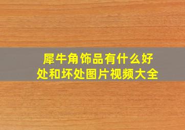 犀牛角饰品有什么好处和坏处图片视频大全