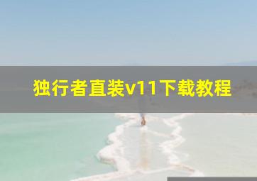 独行者直装v11下载教程