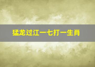 猛龙过江一七打一生肖