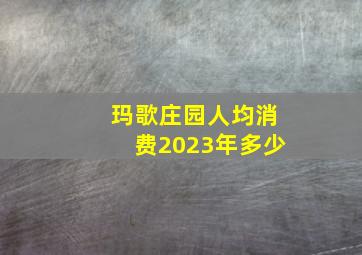 玛歌庄园人均消费2023年多少