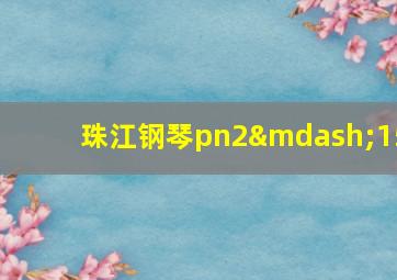 珠江钢琴pn2—15