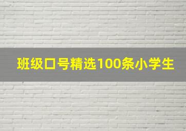 班级口号精选100条小学生