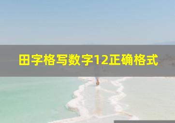 田字格写数字12正确格式