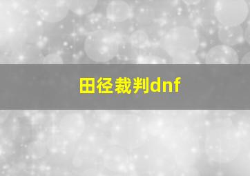 田径裁判dnf