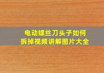 电动螺丝刀头子如何拆掉视频讲解图片大全