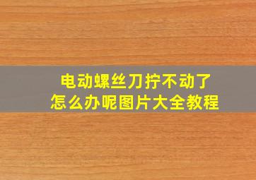 电动螺丝刀拧不动了怎么办呢图片大全教程