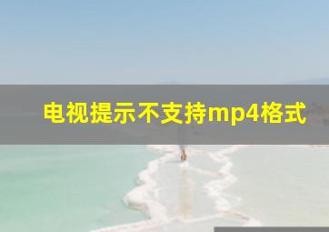 电视提示不支持mp4格式