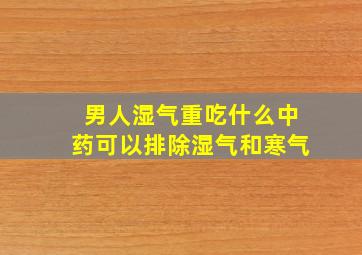 男人湿气重吃什么中药可以排除湿气和寒气