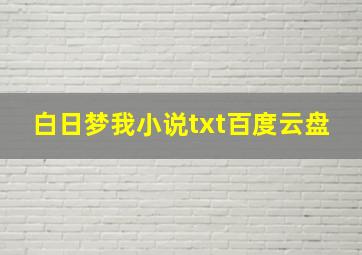 白日梦我小说txt百度云盘