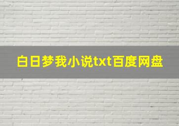 白日梦我小说txt百度网盘