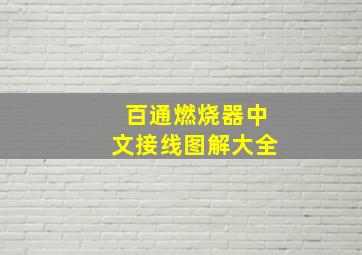 百通燃烧器中文接线图解大全