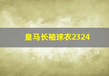 皇马长袖球衣2324