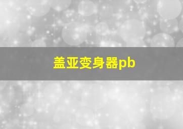 盖亚变身器pb