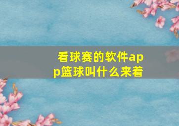 看球赛的软件app篮球叫什么来着