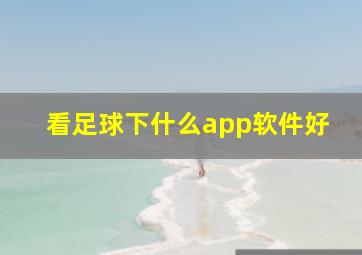 看足球下什么app软件好