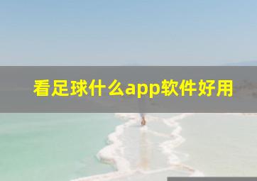 看足球什么app软件好用