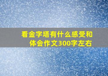 看金字塔有什么感受和体会作文300字左右