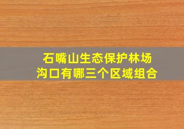 石嘴山生态保护林场沟口有哪三个区域组合