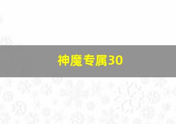 神魔专属30