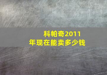 科帕奇2011年现在能卖多少钱