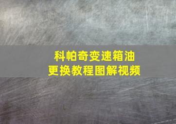 科帕奇变速箱油更换教程图解视频