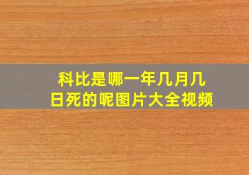 科比是哪一年几月几日死的呢图片大全视频