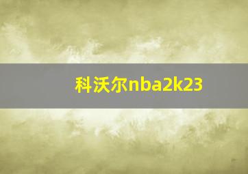 科沃尔nba2k23