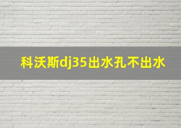 科沃斯dj35出水孔不出水