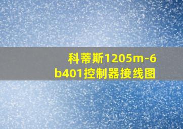 科蒂斯1205m-6b401控制器接线图