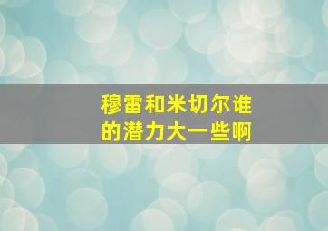 穆雷和米切尔谁的潜力大一些啊